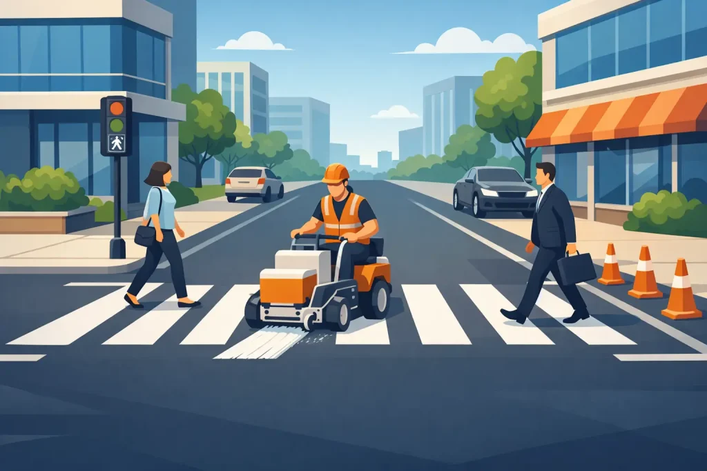 Crosswalk Striping for Businesses That Works